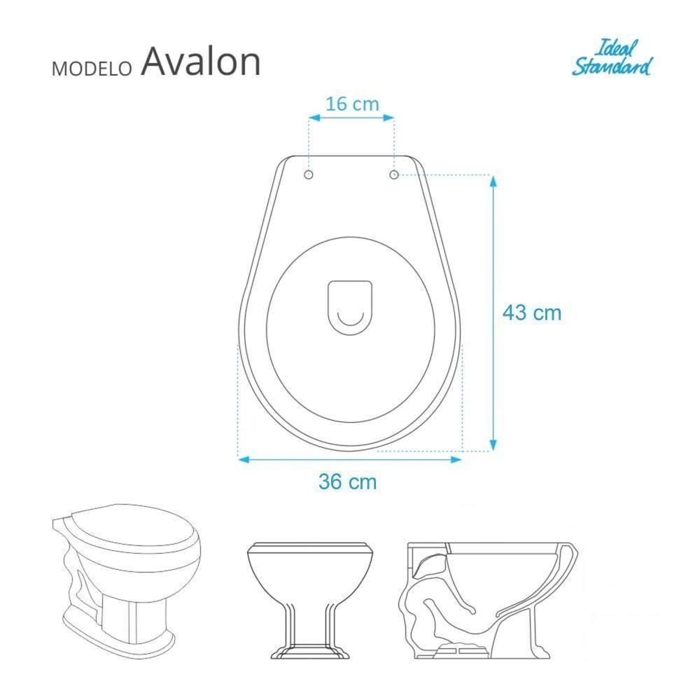 Assento Sanitário Poliester Avalon Bermuda (Lilás) Para Vaso Ideal Standard - 2