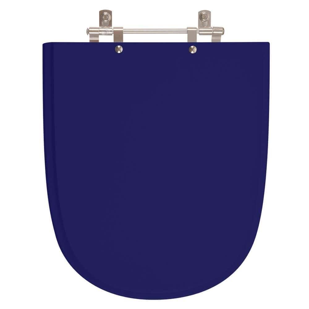 Assento Sanitário Poliester Ezedra Azul Cobalto Para Vaso Ideal Standard - 1