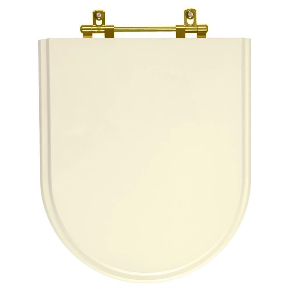 Assento Sanitário Poliéster Carrara Creme Para Vaso Deca - 1