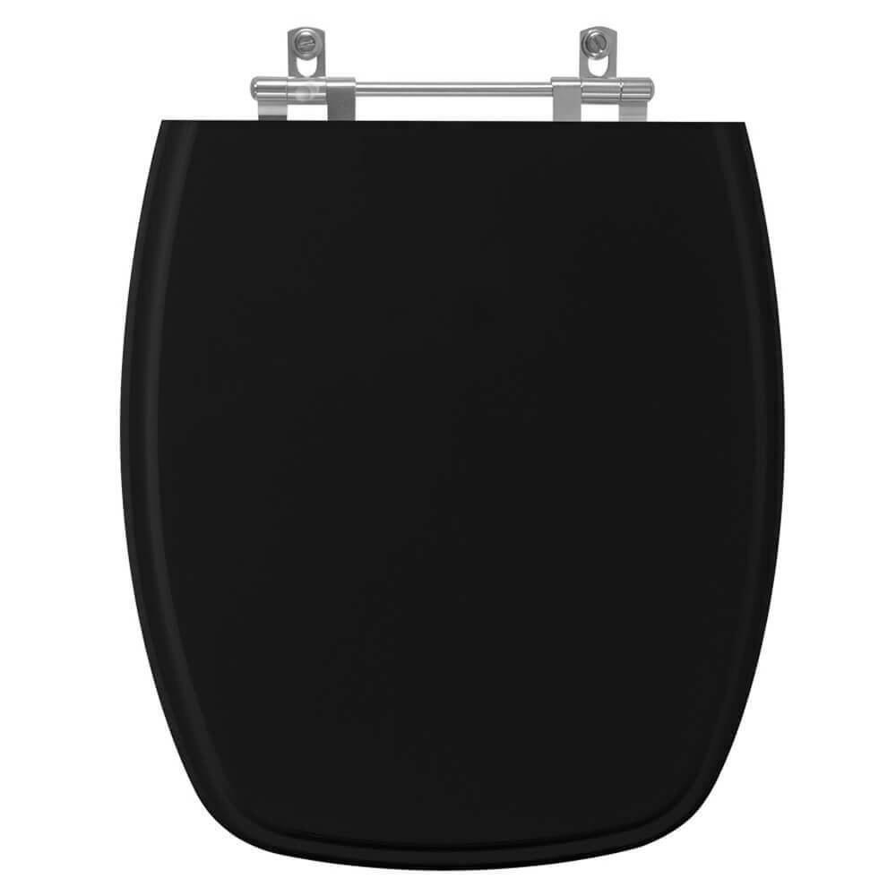 Assento Sanitario Poliester Stylus Preto Para Vaso Celite - 1