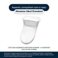 Assento Sanitário Absolute Branco Para American Standard - 7