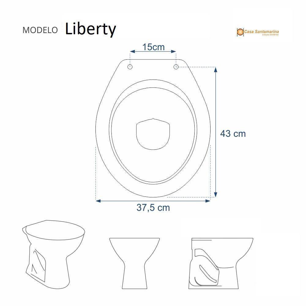 Assento Sanitário Em Mdf Branco Para Bacia Santamarina - 5