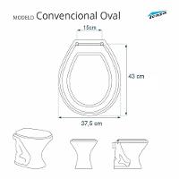 Assento Sanitario Poliester Oval Branco Icasa - 6