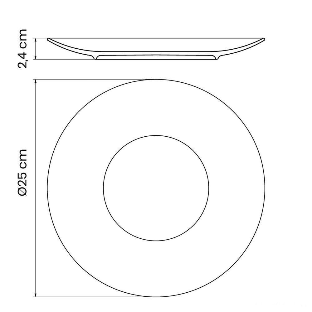 Prato Raso Tramontina Graziela Em Porcelana Decorada 25 Cm Tramontina - 2