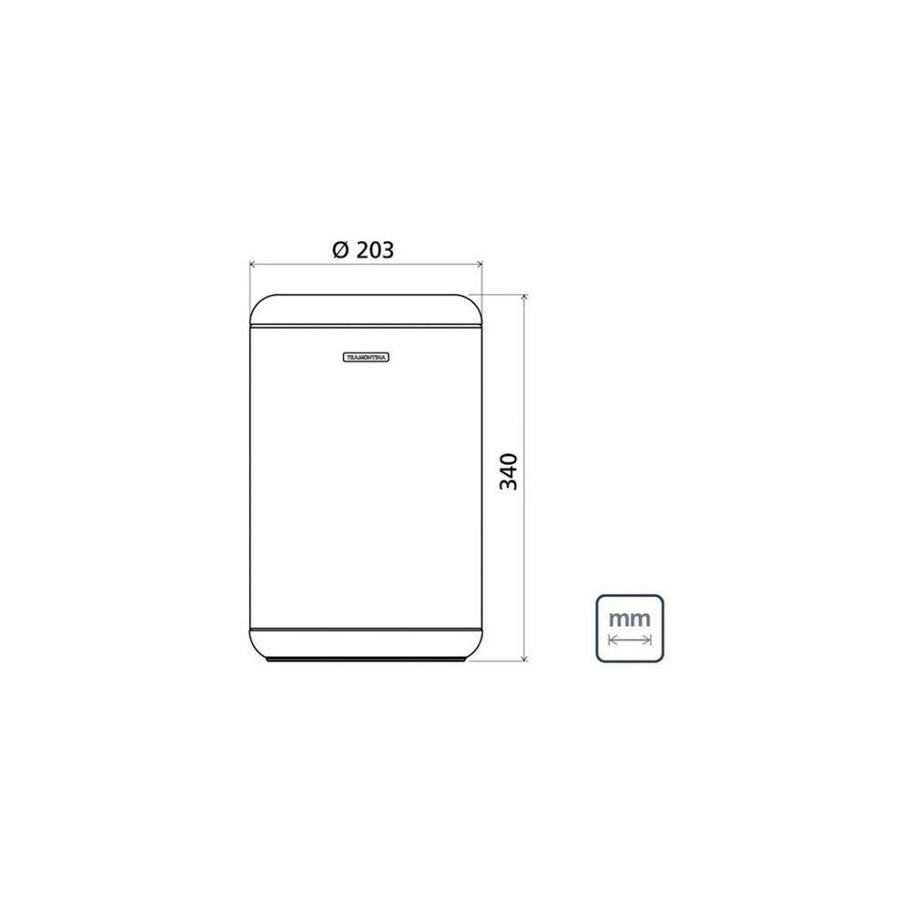 Lixeira Inox Cápsula Com Acabamento Scotch Brite E Aro E Base Em Polipropileno 10 L - 3