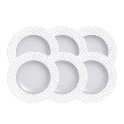 Kit Prato Fundo Tramontina Marie Em Porcelana Decorada 23 Cm 06 Peças Tramontina