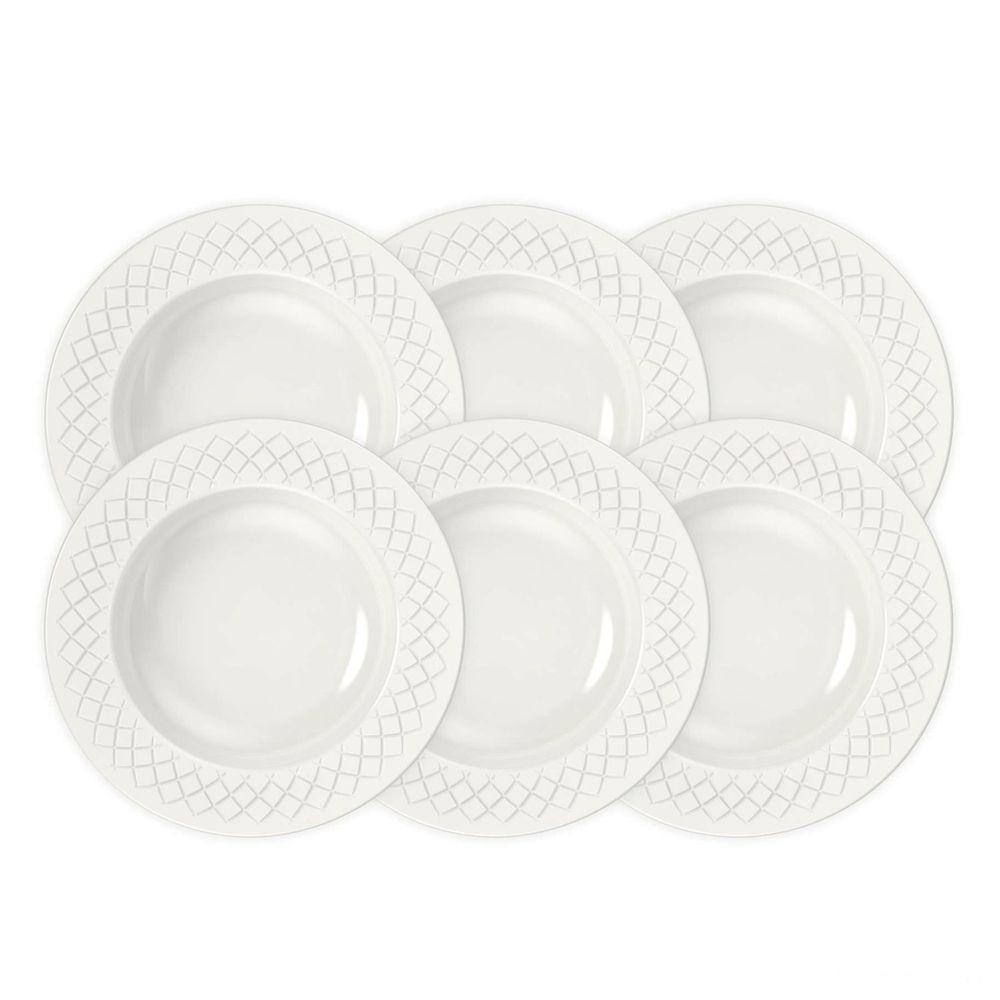 Kit Prato Fundo Tramontina Ingrid Em Porcelana Decorada 23 Cm 06 Peças Tramontina - 1