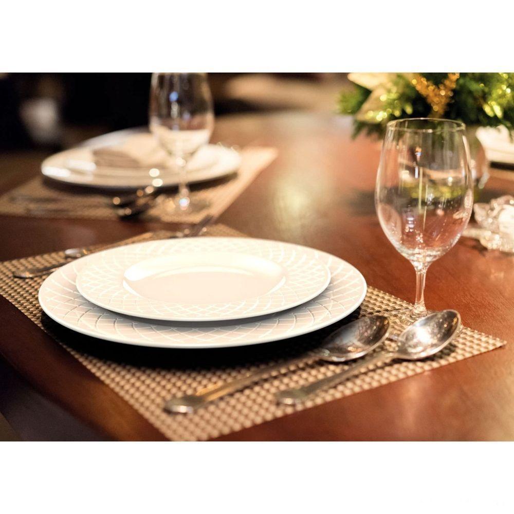 Kit Prato Raso Tramontina Ingrid Em Porcelana Decorada 27 Cm 06 Peças Tramontina - 2