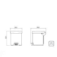 Lixeira Com Pedal New Tramontina Em Aço Inox Com Acabamento Polido 5 L Tramontina - 10