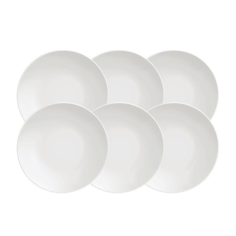 Kit Prato Sobremesa Tramontina Leonora Em Porcelana 19 Cm 06 Peças Tramontina - 1
