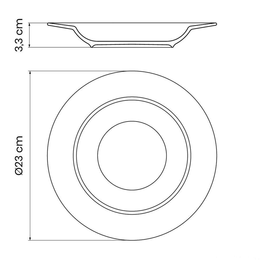Prato Fundo Tramontina Maria Augusta Em Porcelana 23 Cm Tramontina - 2