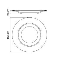 Prato Sobremesa Tramontina Maria Augusta Em Porcelana 21 Cm Tramontina - 8