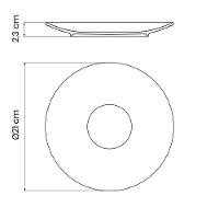 Prato Sobremesa Tramontina Bárbara Em Porcelana Branca 21 Cm Tramontina - 2