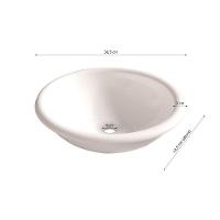 Cuba Sobrepor Lume Com Torneira Inox Curva E Válvula Branco - 3