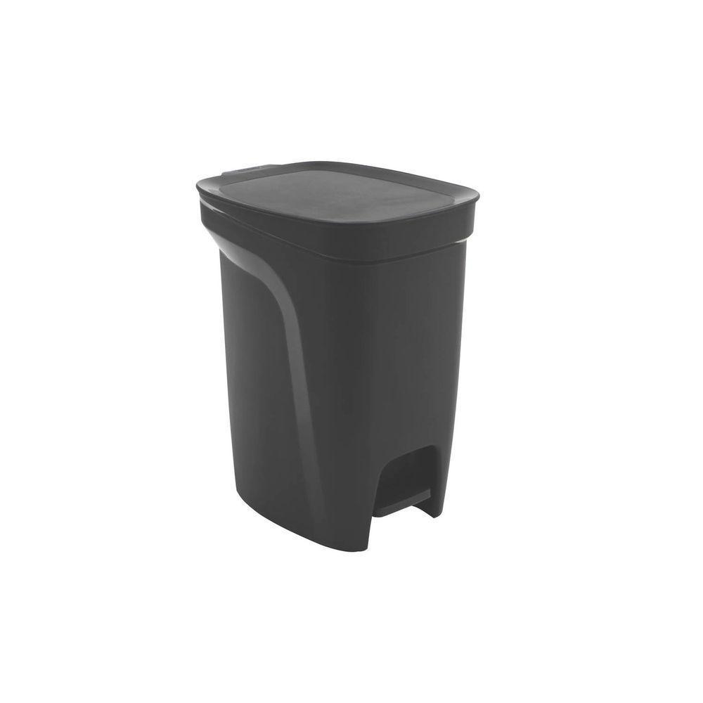 Lixeira Tramontina Basic Compact Em Polipropileno Preto Com Haste Em Aço Galvanizado 10 L Tramontina - 1
