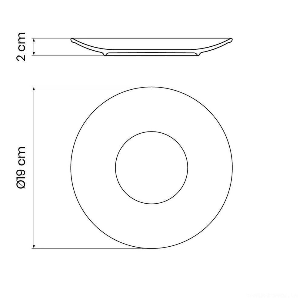 Prato Sobremesa Tramontina Jacqueline Em Porcelana Branca 19 Cm Tramontina - 2