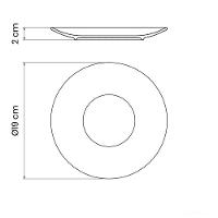 Prato Sobremesa Tramontina Jacqueline Em Porcelana Branca 19 Cm Tramontina - 2