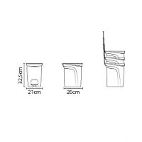 Lixeira Tramontina Compact 10l Em Polipropileno Cinza Com Haste Em Aço Galvanizado Tramontina - 2