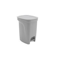 Lixeira Tramontina Basic Compact Em Polipropileno Cinza Com Haste Em Aço Galvanizado 10 L Tramontina - 1