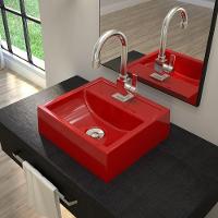 Cuba Pia De Apoio Para Banheiro Quadrada Kuad 32 C08 Vermelho - 3