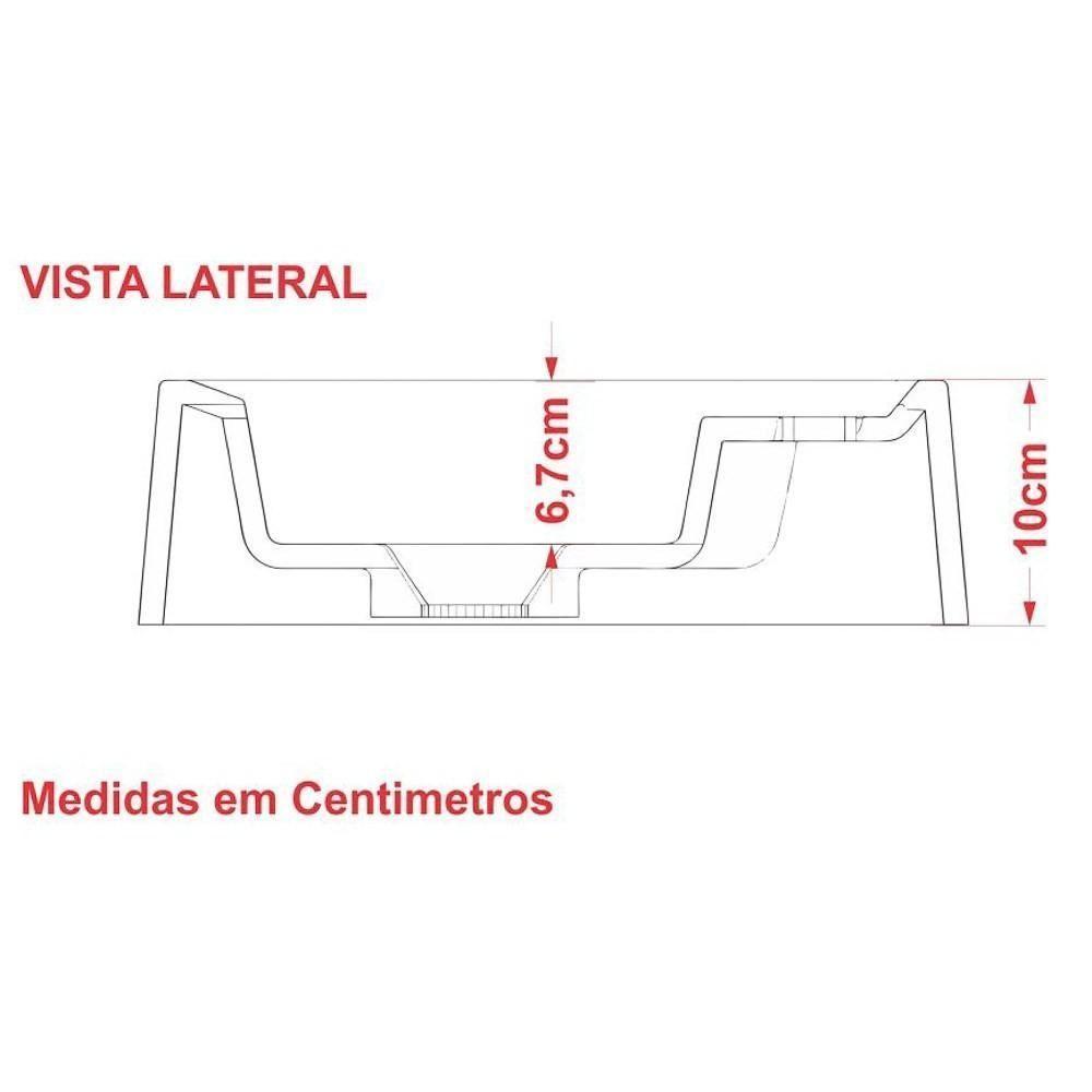 Cuba Pia De Apoio Para Banheiro Oval Ox 43 C08 Cinza - 2