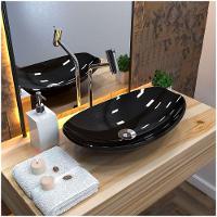 Cuba Pia De Apoio Para Banheiro Canoa Luxo 45 C08 Preto - 4