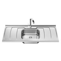 Pia De Cozinha Dubai Plus Cuba Profunda 160x54,5 Ghel Inox - 1