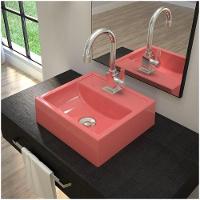 Cuba Pia De Apoio Para Banheiro Quadrada Kuad 32 C08 Rosa - 4