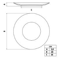 Prato Raso Tramontina Atena Em Porcelana Decorada 28 Cm Tramontina - 6