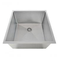 Cuba 40X40 De Inox Quadrada Cozinha Para Sacada C/ Válvula