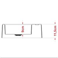Cuba Pia De Apoio Para Banheiro Quadrada Q355w Vermelho C08 - 3