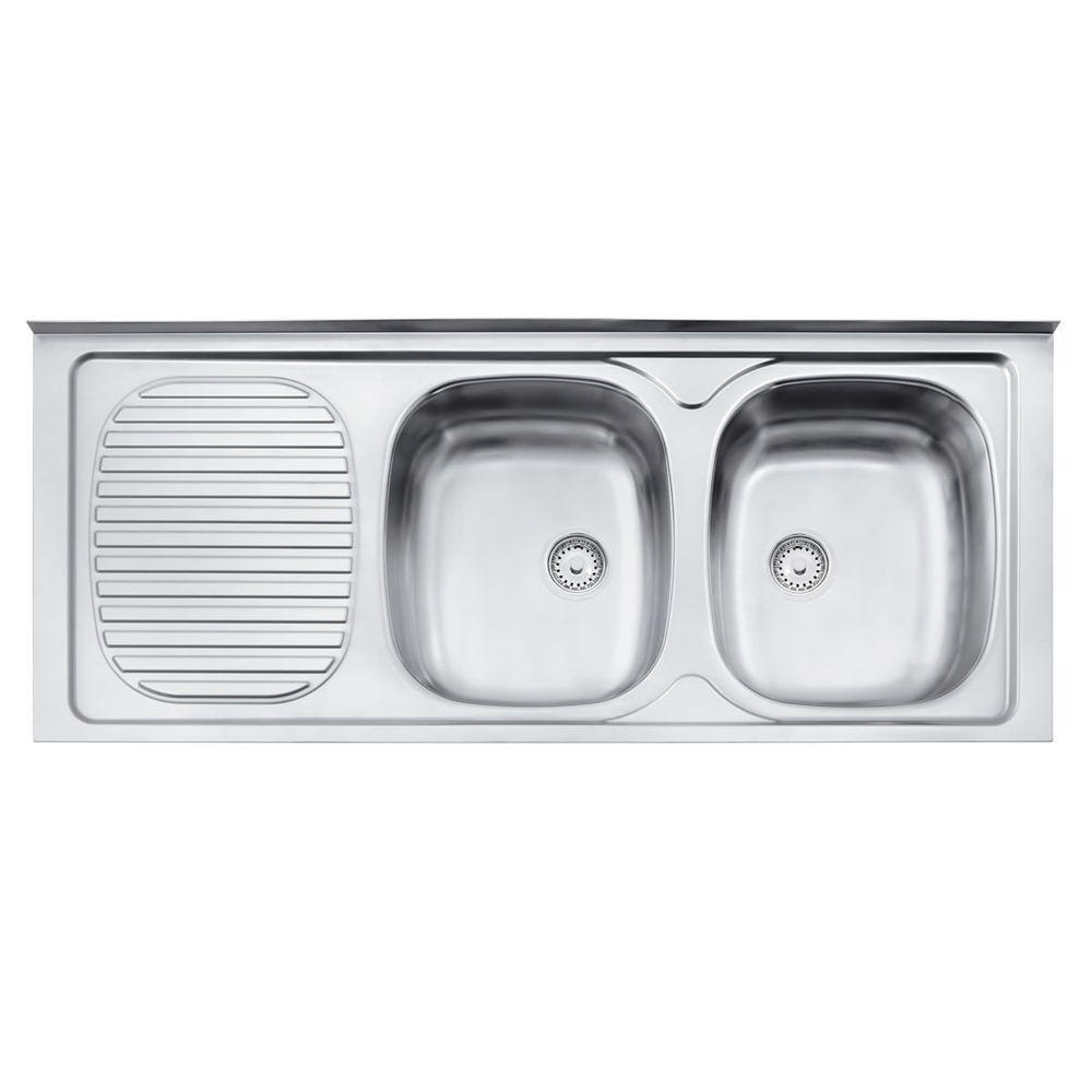 Pia De Apoio Tramontina Stratta 2C 34 Dx 120 X 50 Cm 2 Cubas - 1