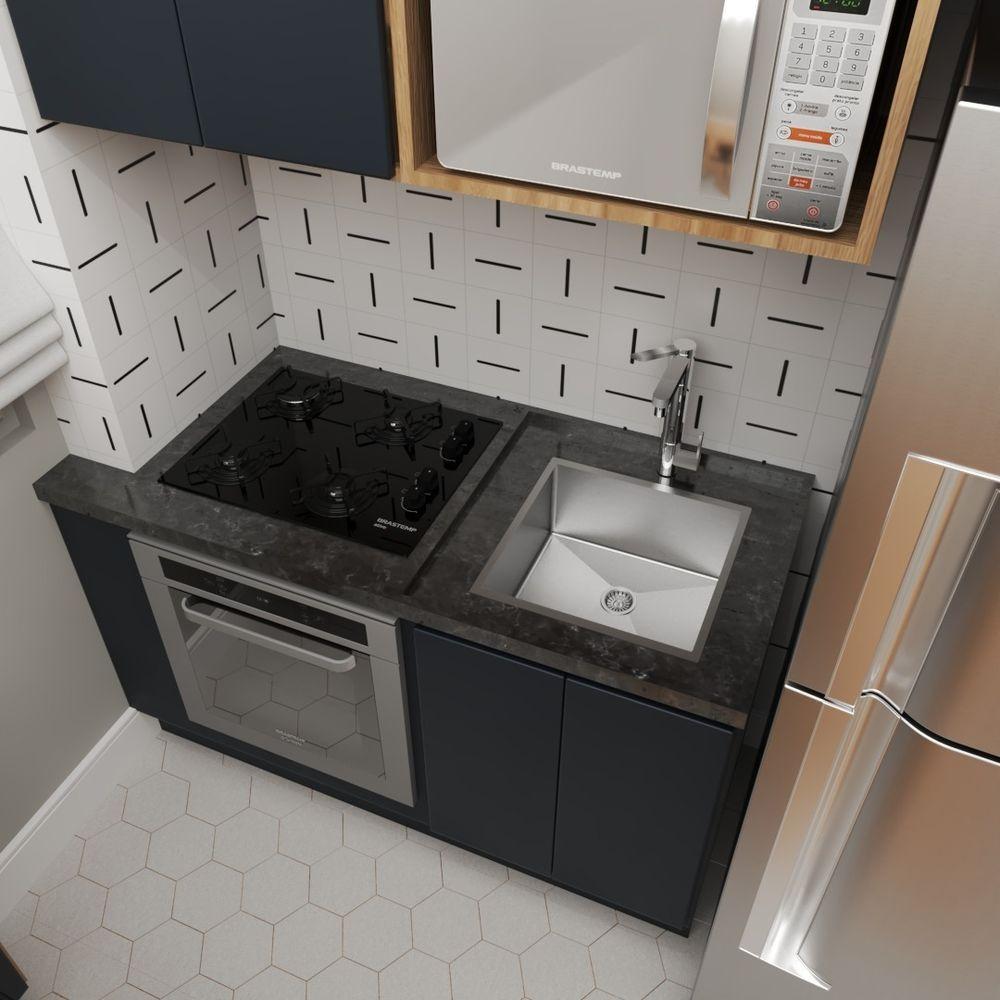 Cuba 40X40 Inox 304 + Calha Escorredor Lavanderia - 2