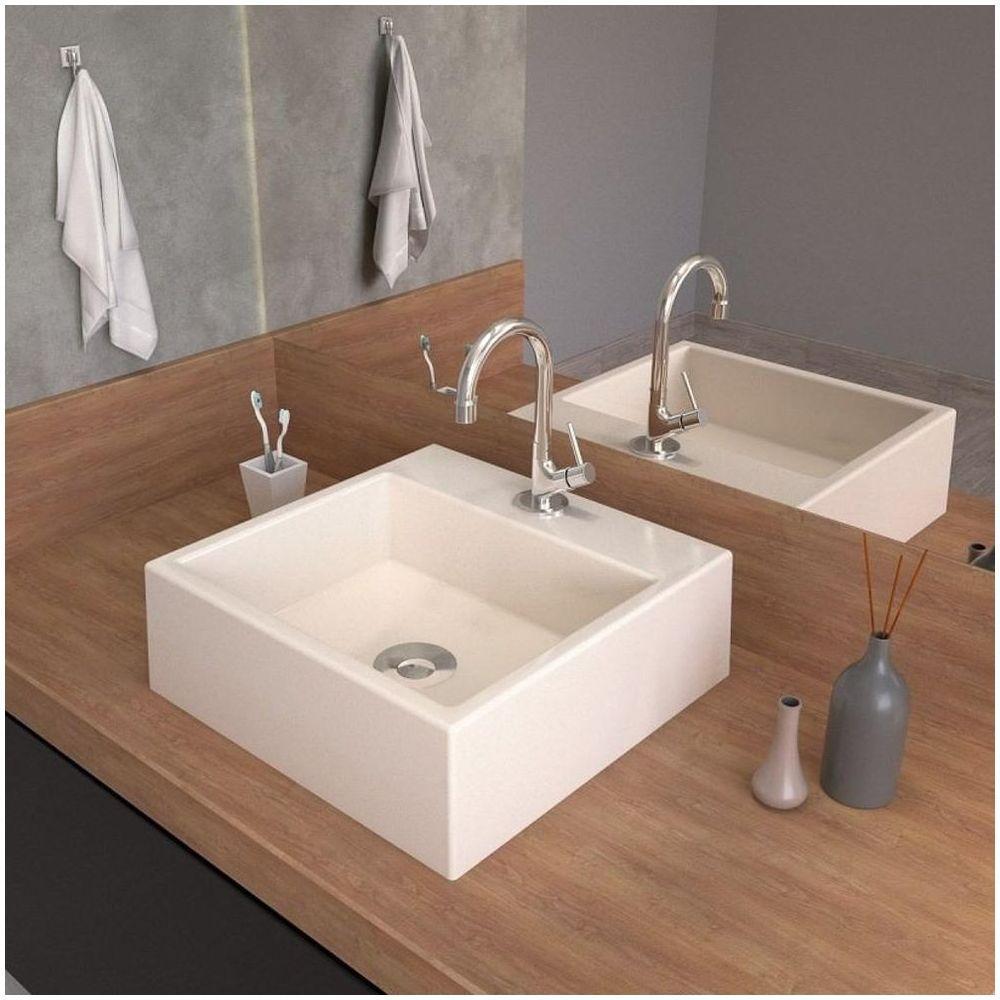 Cuba Pia De Apoio Para Banheiro Quadrada Q355w Bege C08 - 5