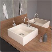 Cuba Pia De Apoio Para Banheiro Quadrada Q355w Bege C08 - 5