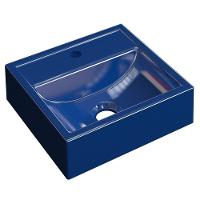 Cuba Pia De Apoio Para Banheiro Quadrada Kuad 32 C08 Azul Escuro - 1
