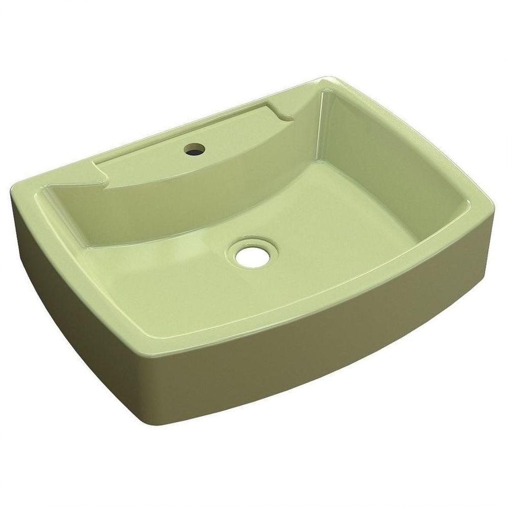 Cuba Pia De Apoio Para Banheiro Retangular Aria Rt50 Verde Acqua C08 - 1