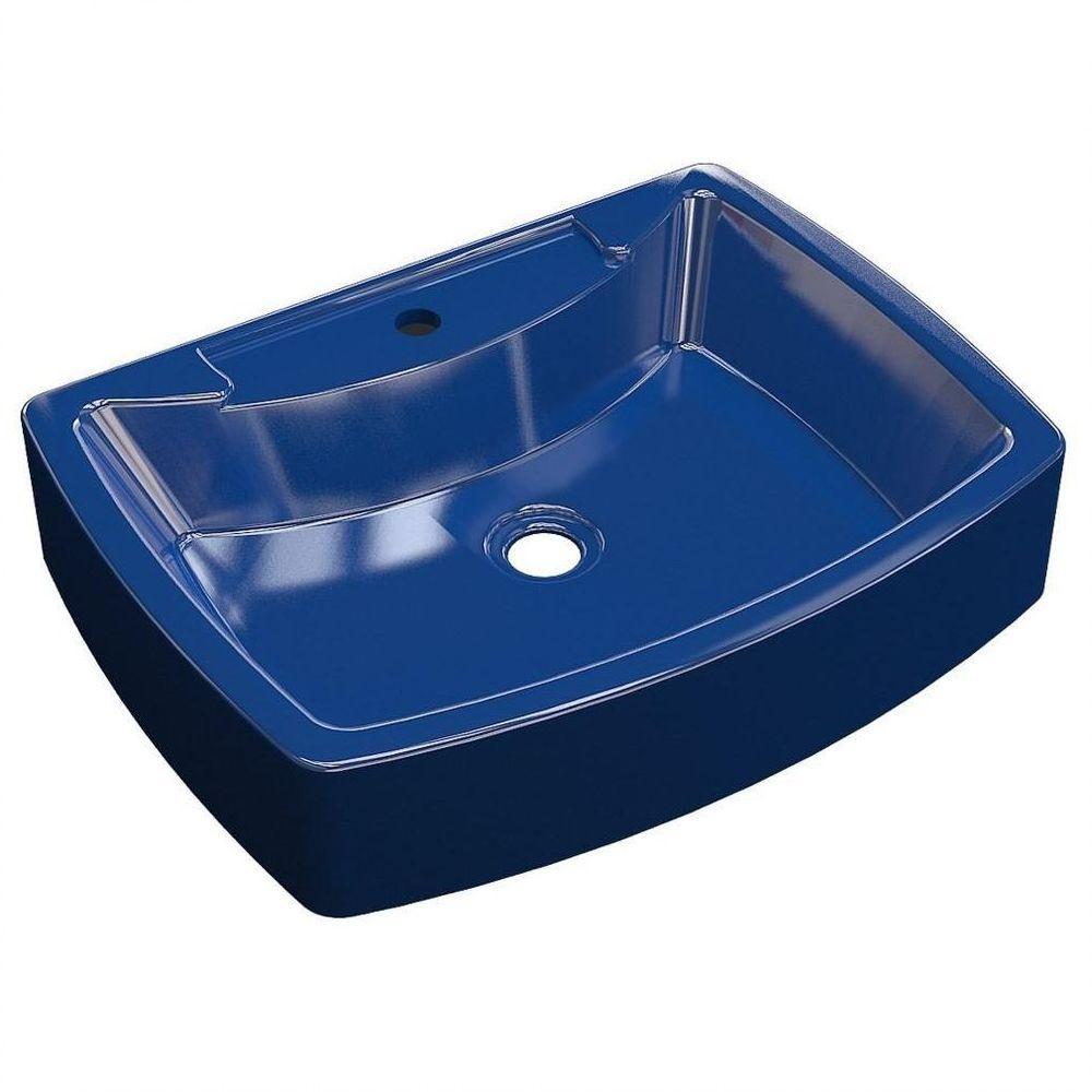 Cuba Pia De Apoio Para Banheiro Retangular Aria Rt50 Azul Escuro C08 - 1