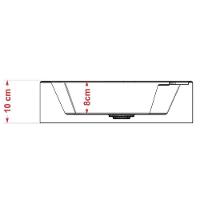 Cuba Pia De Apoio Para Banheiro Retangular Aria Rt50 Azul Escuro C08 - 3