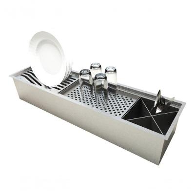 Calha Embutida Design Original Em Inox Pia Cozinha Bancada