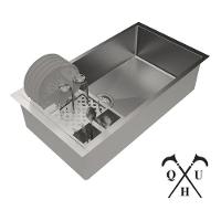 Kit Cuba 80x40 Inox Calha Canal Escorredor Embutir