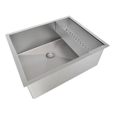 Cuba Quadrada Em Inox C/ Escorredor Para Louça 50X40