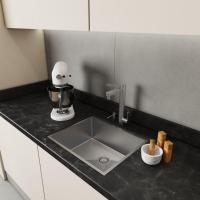 Cuba De Aço Inox Quadrada Inoxidável 50X40 C/ Válvula - - 5