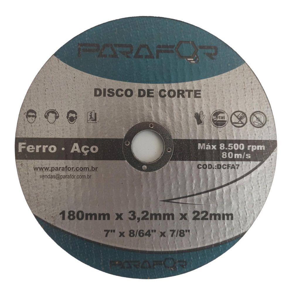 5 Discos de Corte Ferro e Aço 7 X 7/8 - 2