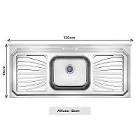 Bacia com Cuba para Cozinha Pianox Luxo Inox - 3