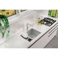 Cuba Dupla De Embutir Quadratino Reversível Com Canal 450 Aço Inox Escovado - Debacco - 2