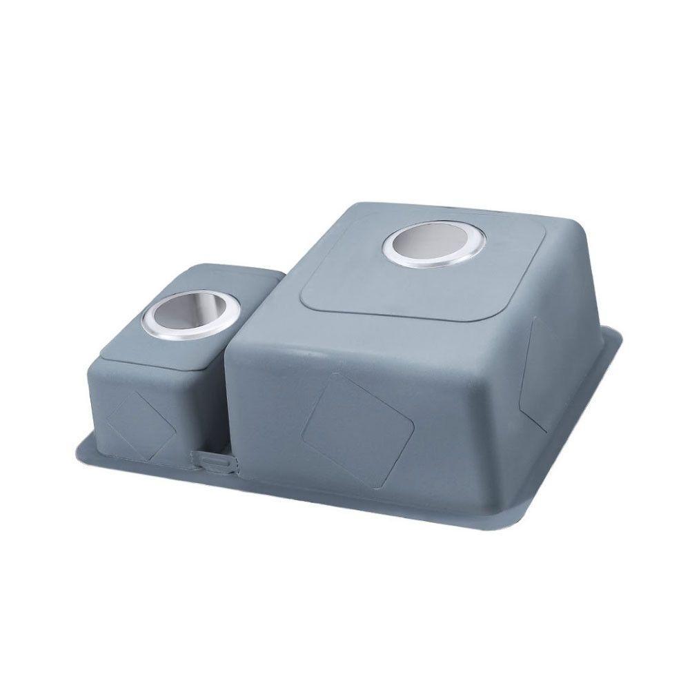 Cuba Dupla F201 Inox Escovado Aço Escovado - 2