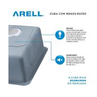 Cuba Dupla F201 Inox Escovado Aço Escovado - 5