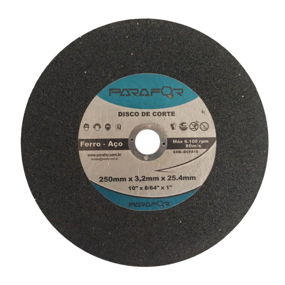 5 Discos de Corte Ferro e Aço - 10 X 7/8 (250 X 3.2 X 22mm) - 1