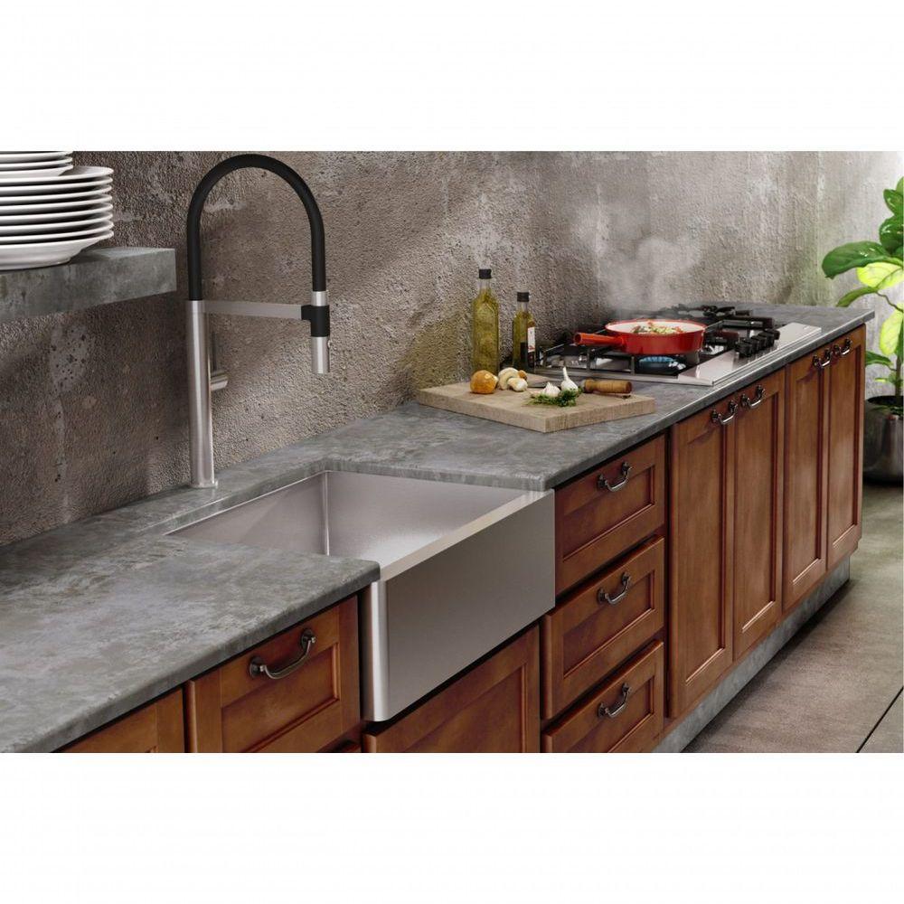 Cuba De Embutir Quadratino Farm Sink Steel Aço Inox Escovado - Debacco - 2